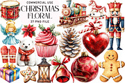 Watercolor Christmas Clipart, an Illustration by Daily.Designs (Thumbnail 1 of 5)