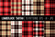Vector Lumberjack Tartan Patterns, a Pattern Graphic by SubwayParty (Thumbnail 1 of 5)
