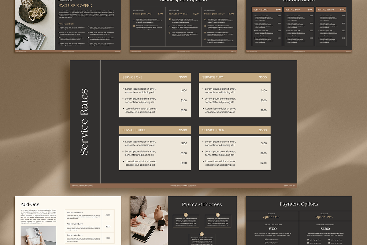 LEONE Service & Pricing Guide Slides, a Presentation Template by Creatif Foundry (Photo 5 of 7)