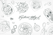 Festive vegetarian table, hand drawn, a Food Illustration by Good Studio (Thumbnail 4 of 4)