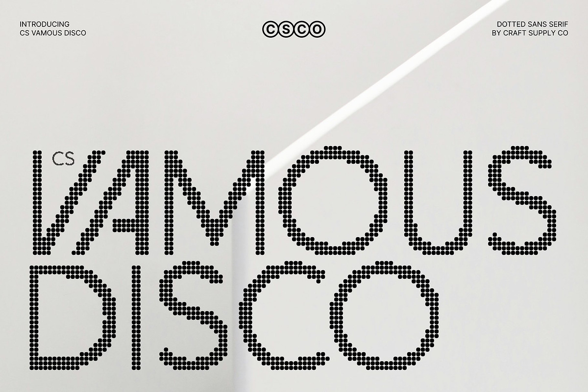 CS Vamous Disco, a Sans Serif Font by Craft Supply Co. (Photo 1 of 8)