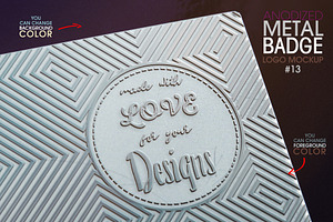 Anodized Metal Badge & Logo Mockup