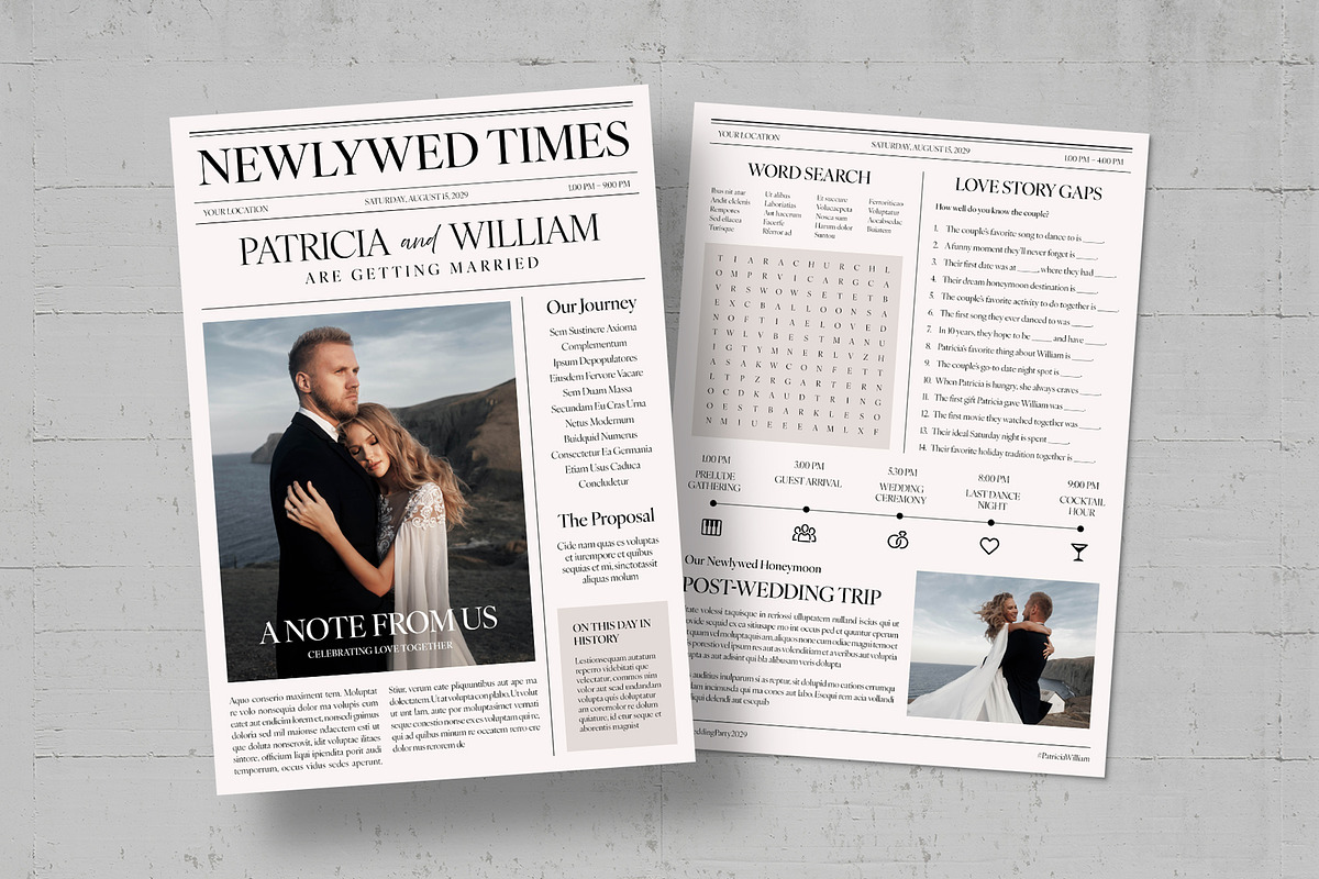 Wedding Newspaper Flyer Template, a Flyer Template by BrandPacks (Photo 5 of 5)