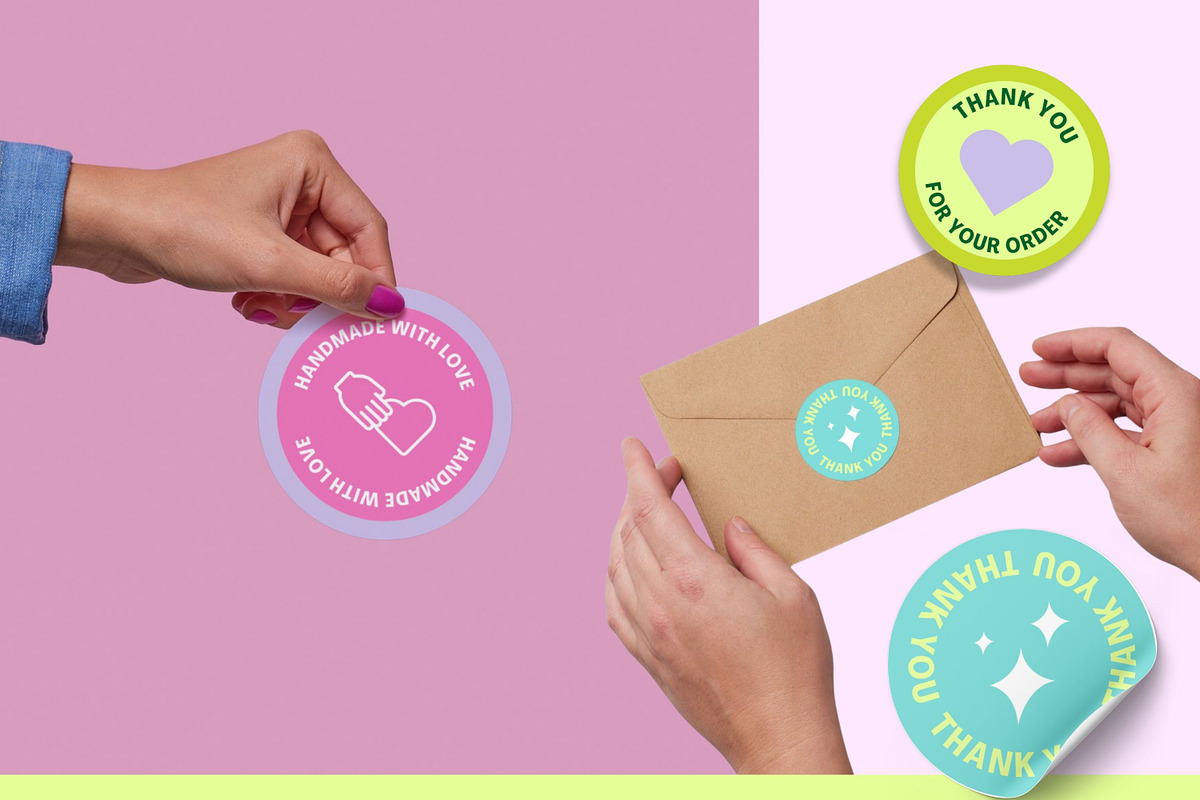 Bold Order Sticker Templates, a Stationery Template by HellYeahDesigns