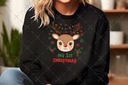 My 1st Christmas Reindeer PNG, an Illustration by Craft Nest (Thumbnail 3 of 6)