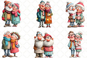 Quirky Christmas Old Couple Clipart, an Illustration by Black Bird Studio (Thumbnail 5 of 6)