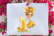 Whimsical Summer Fruit Girls Clipart, a Food Illustration by SVGArt (Thumbnail 3 of 3)