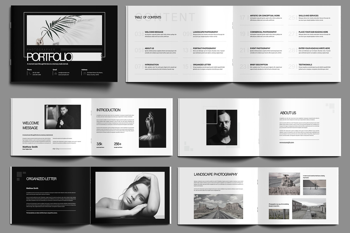 Photography Portfolio Design, a Brochure Template by MightyDesign (Photo 1 of 7)