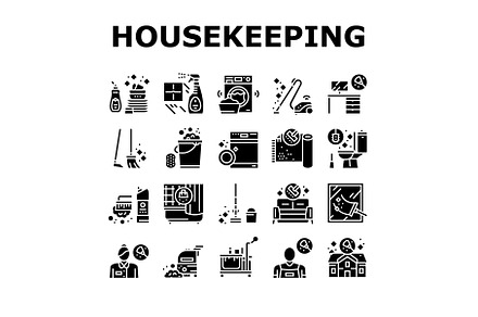 Housekeeping Cleaning Collection, an Industrial Photo by pikepicture