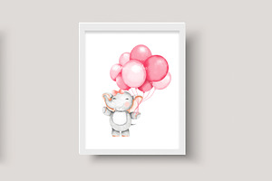 Cute Baby Elephant Clipart