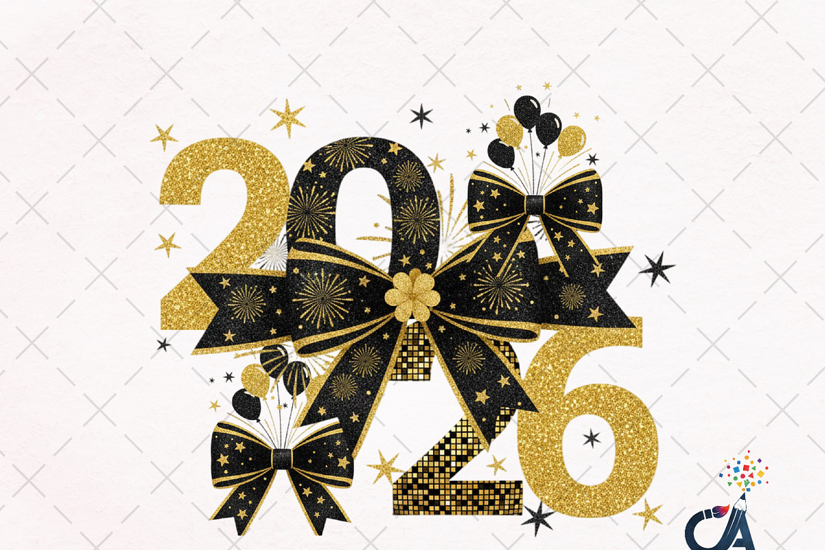 Happy New Year 2026 Coquette PNG, an Illustration by Creative Art (Photo 1 of 6)