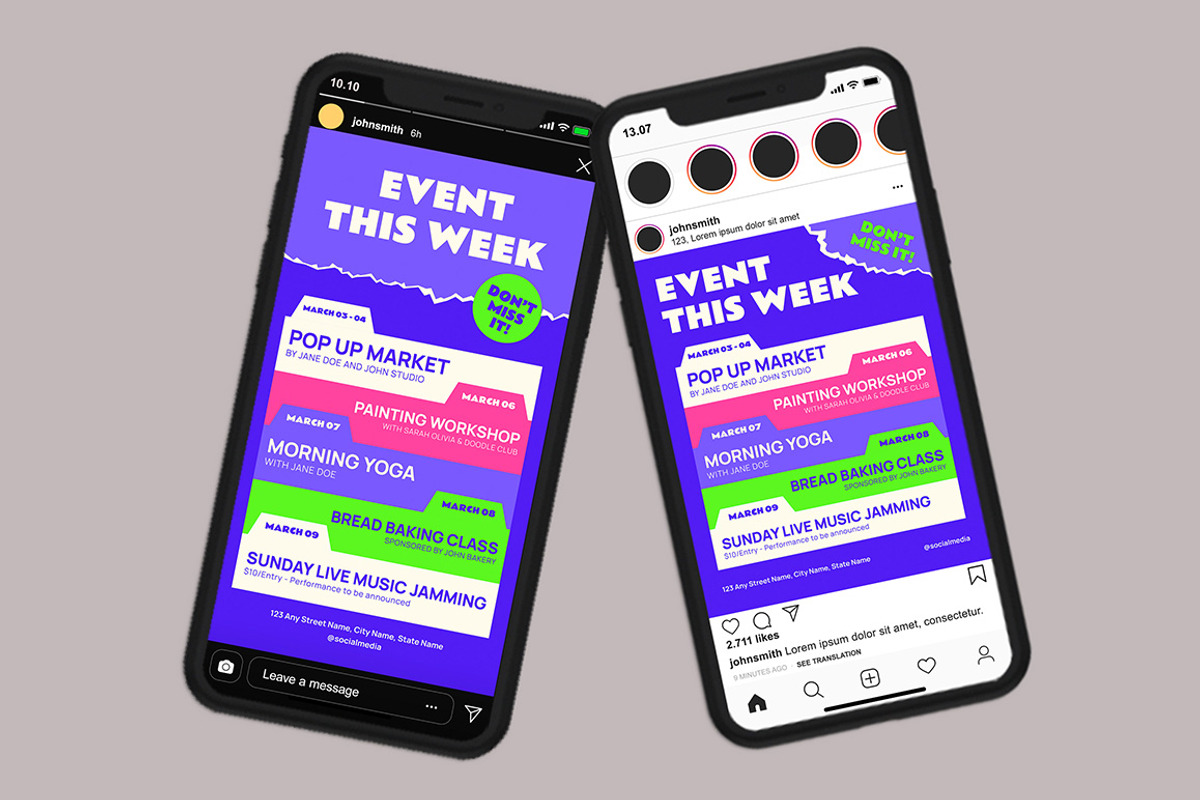 Weekly Event For Social Media Set, a Social Media Template by Gumico Studio. (Photo 3 of 3)