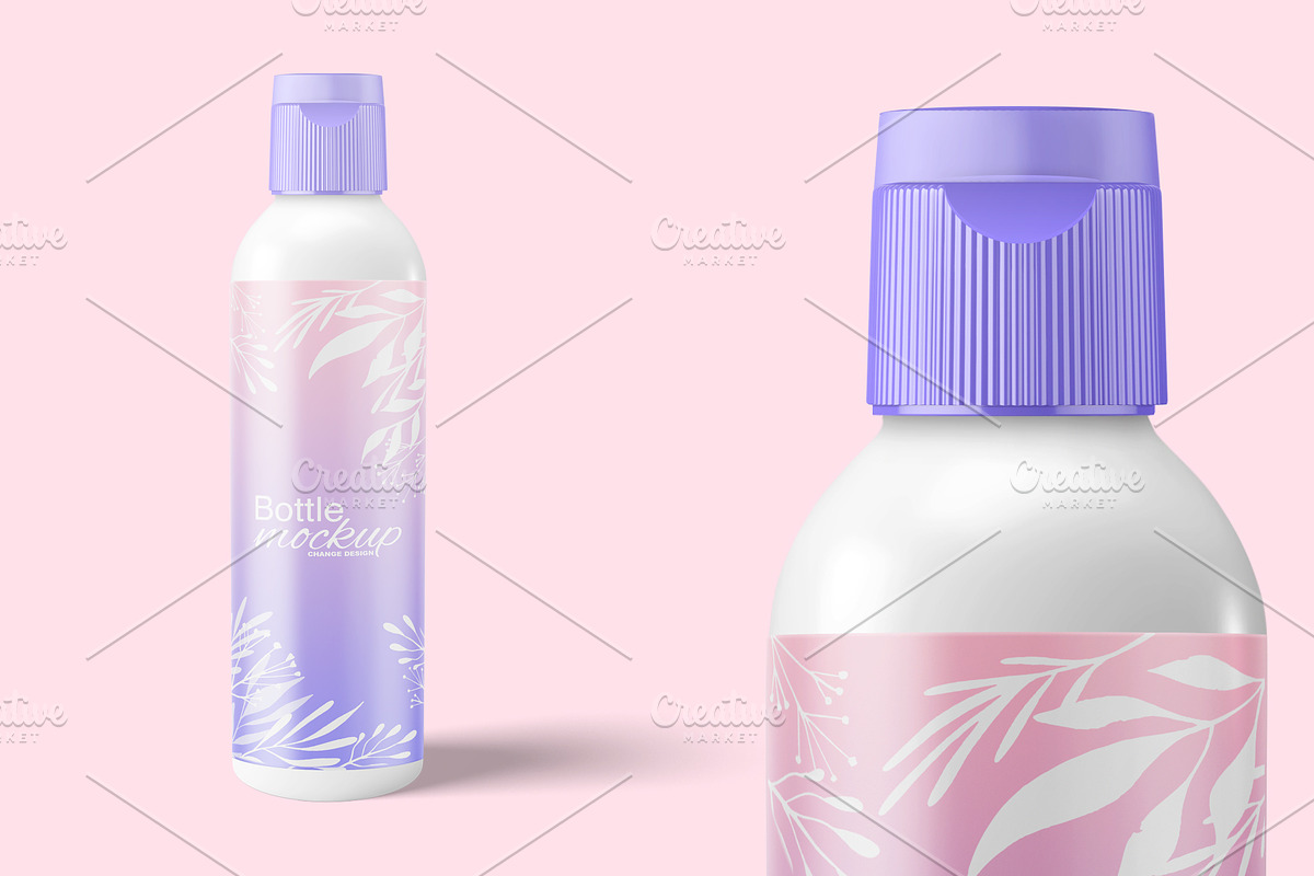 WHITE PLASTIC BOTTLE MOCKUP, a Mask Mockup by Moonlight Creative (Photo 3 of 4)