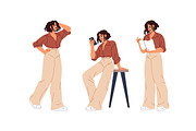 Business woman in various poses set, a Person Illustration by PaperTrident (Thumbnail 2 of 7)