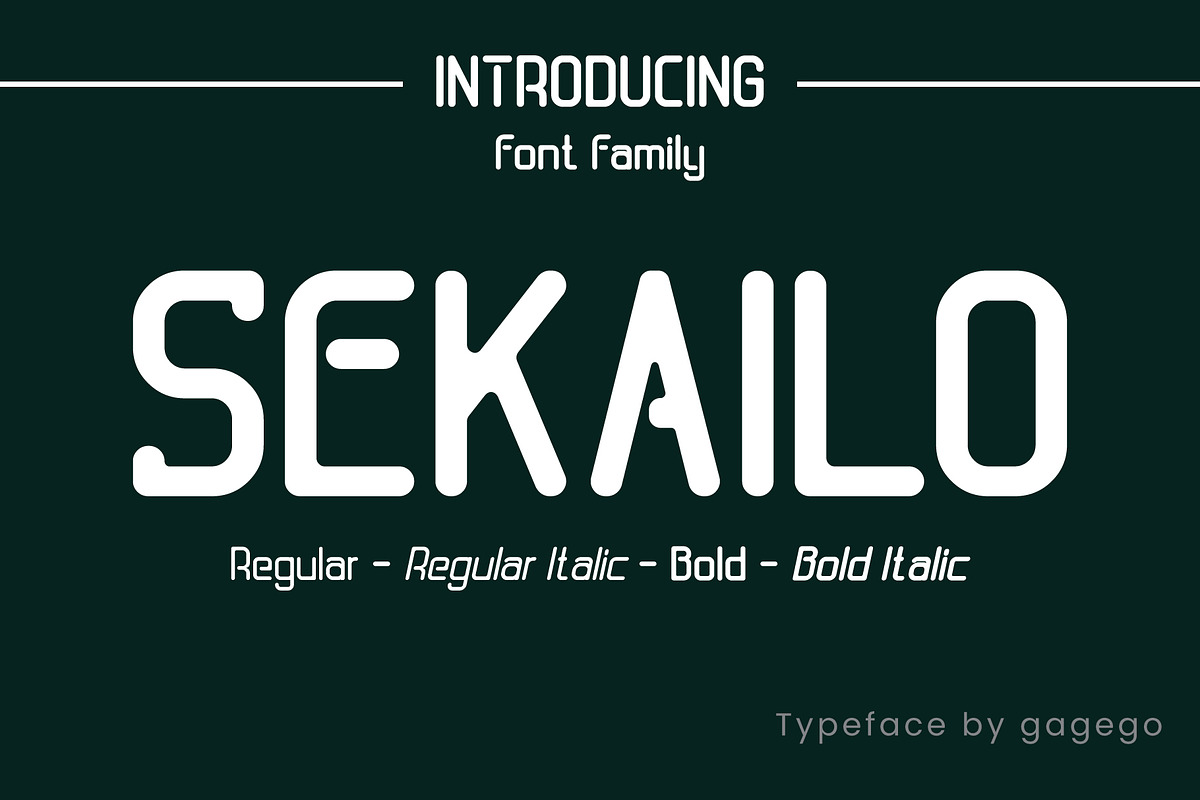 SEKAILO FONT SANS SERIF, a Sans Serif Font by gagego (Photo 1 of 3)