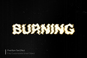Pixel Burn Text Effect (PSD), a Layer Style Add-On by Posterfello (Thumbnail 1 of 4)
