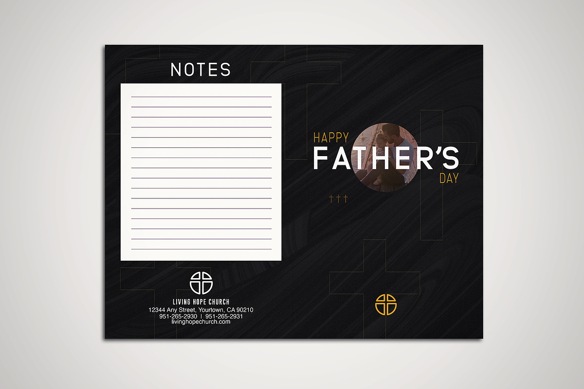 Modern Father's Day cross bulletin, a Print Template by Sync Design Soultions (Photo 2 of 5)