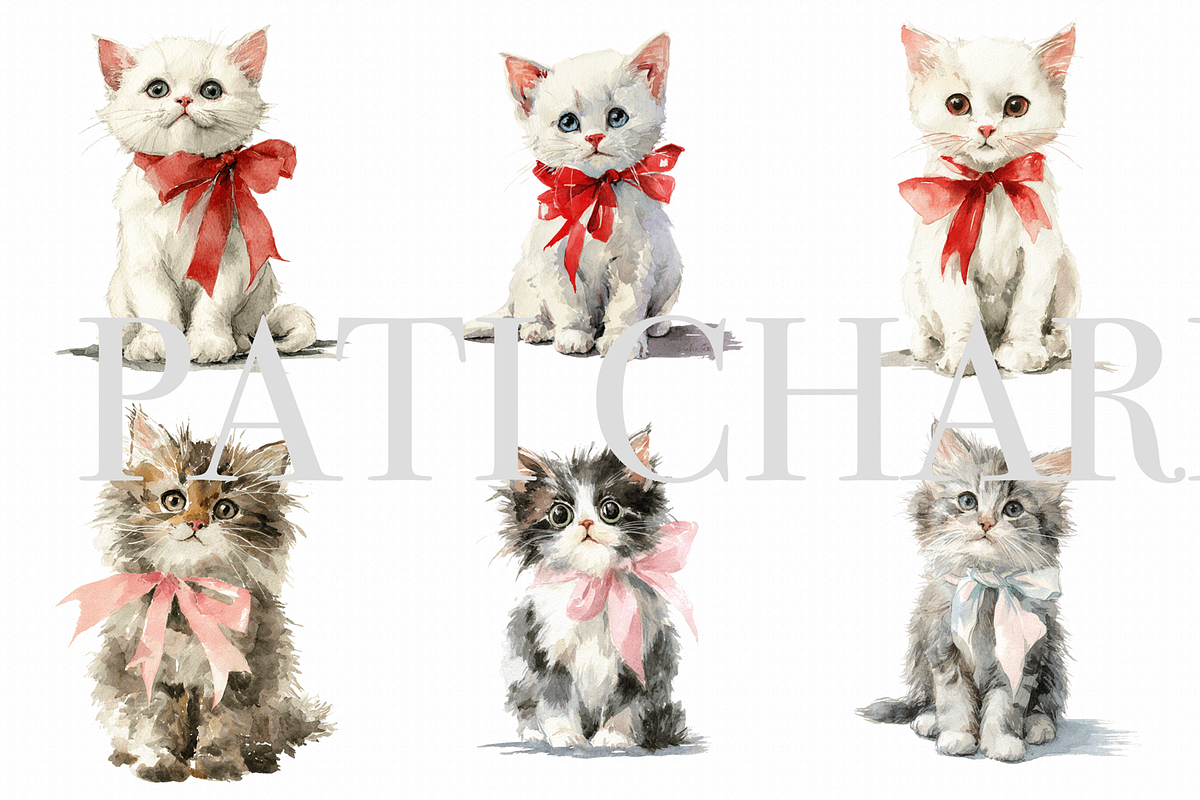 10 Cat Clipart, an Animal Illustration by Pati Charm Studio (Photo 2 of 8)