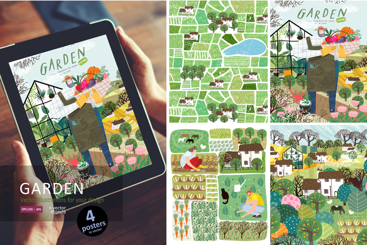 Garden, farm and agriculture, an Object Illustration by Ardea-studio (Photo 1 of 2)