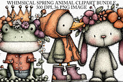 Whimsical Spring Animal Clipart PNG, an Illustration by Canvas Craft (Thumbnail 1 of 7)