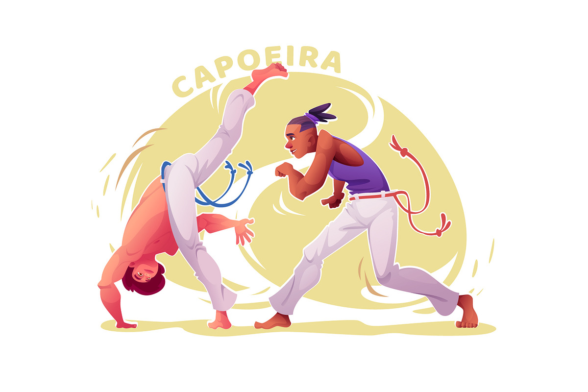 Capoeira action poses, an Illustration by VectorVision (Photo 2 of 13)
