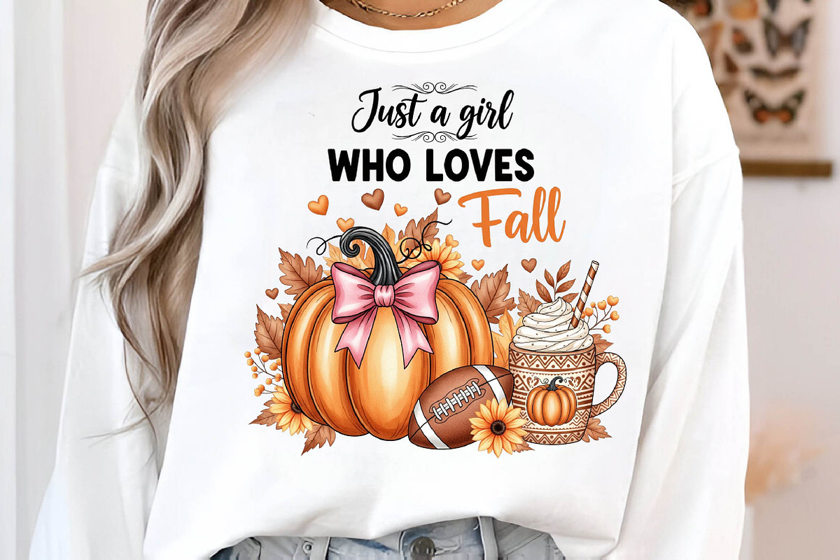 Just A Girl Who Loves Fall Png,, an Illustration by CreationArt (Photo 2 of 5)