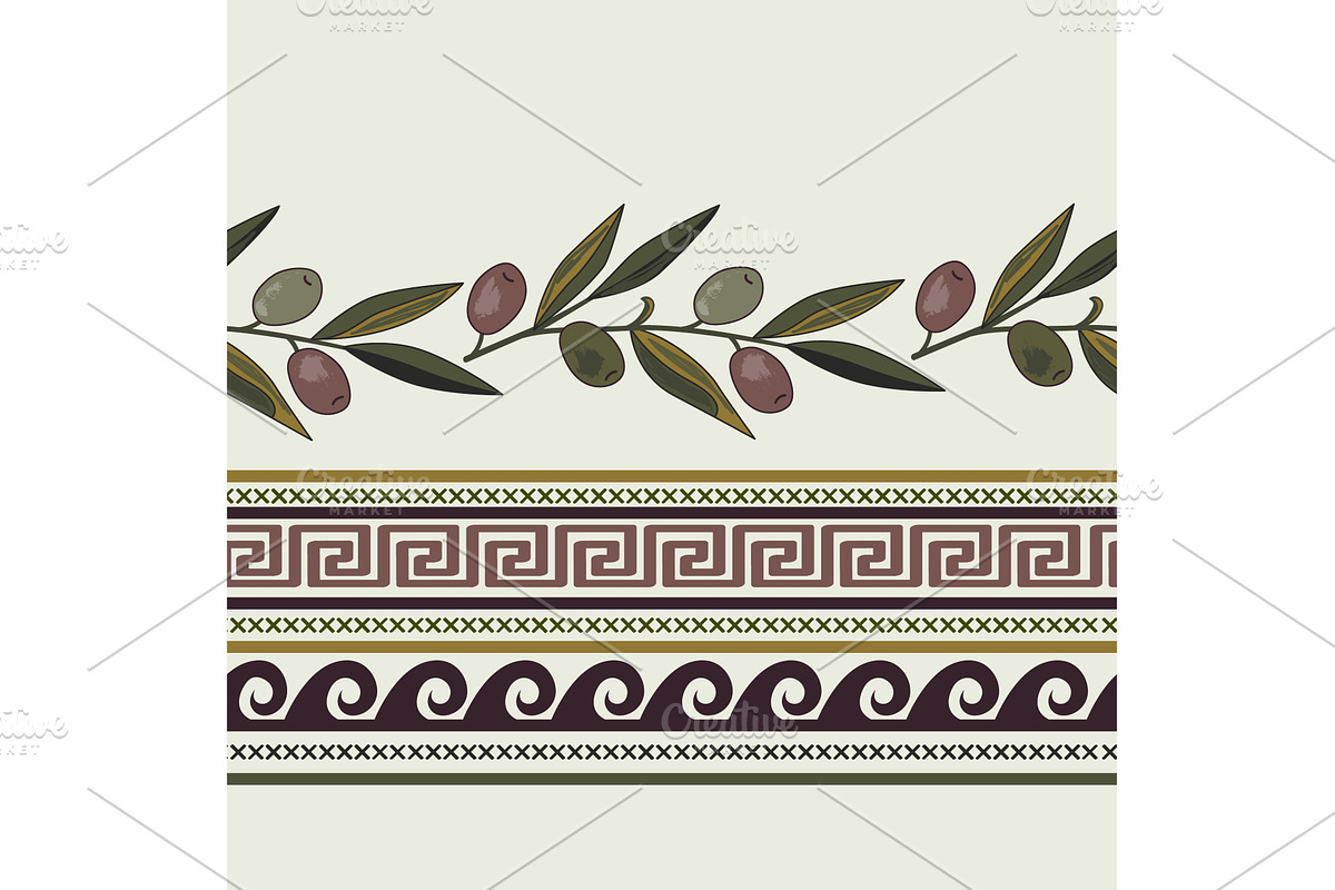 Seamless pattern with olives, an Illustration by Toltemara