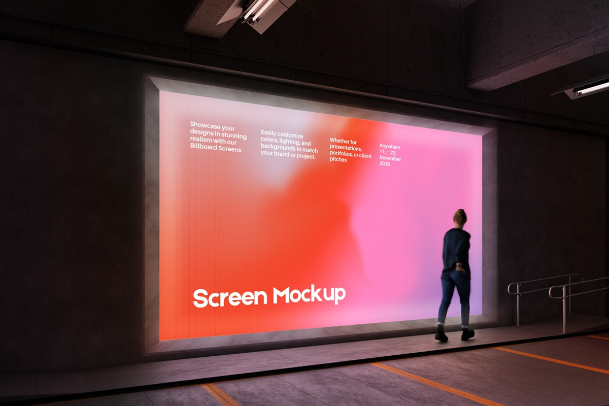 Digital Screen Advertising Mockup, an Advertising Mockup by PixelPiknik (Photo 5 of 5)