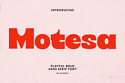 Motesa - Playful Bold Font, a Sans Serif Font by Elmous (Thumbnail 1 of 10)