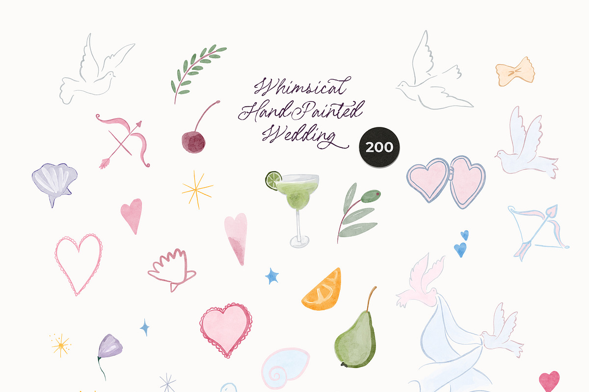 Hand-Painted Whimsical Wedding, a Decorative Illustration by Lana Elanor (Photo 7 of 14)