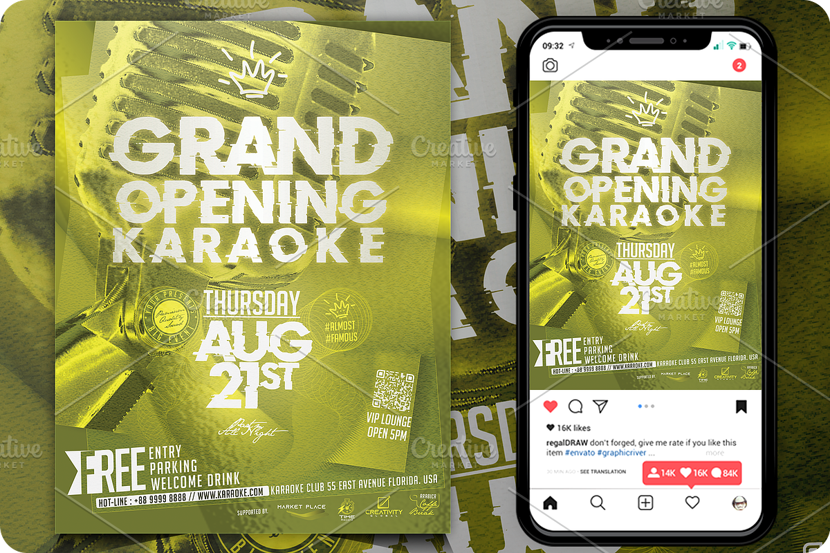 Karaoke Flyer, a Flyer Template by regalDRAW (Photo 1 of 3)