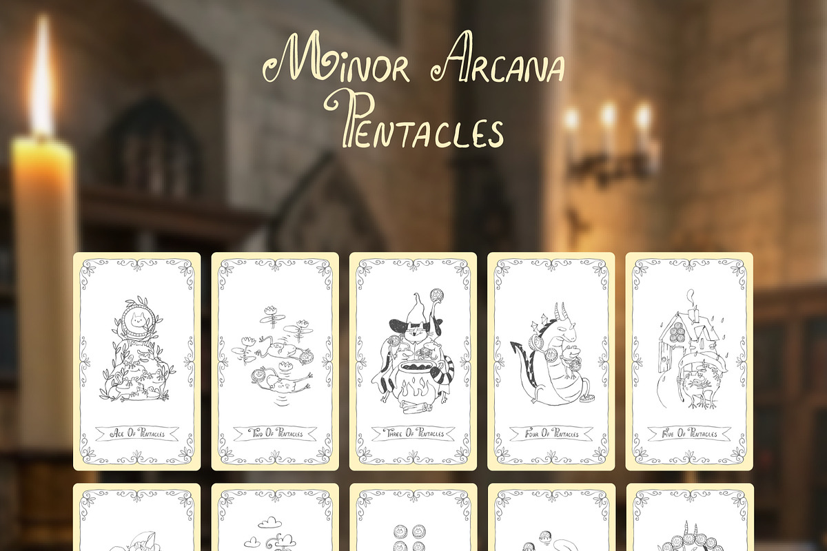 Medieval Doodle Tarot Deck Step, an Illustration by Anastasiya Klempach (Photo 4 of 9)