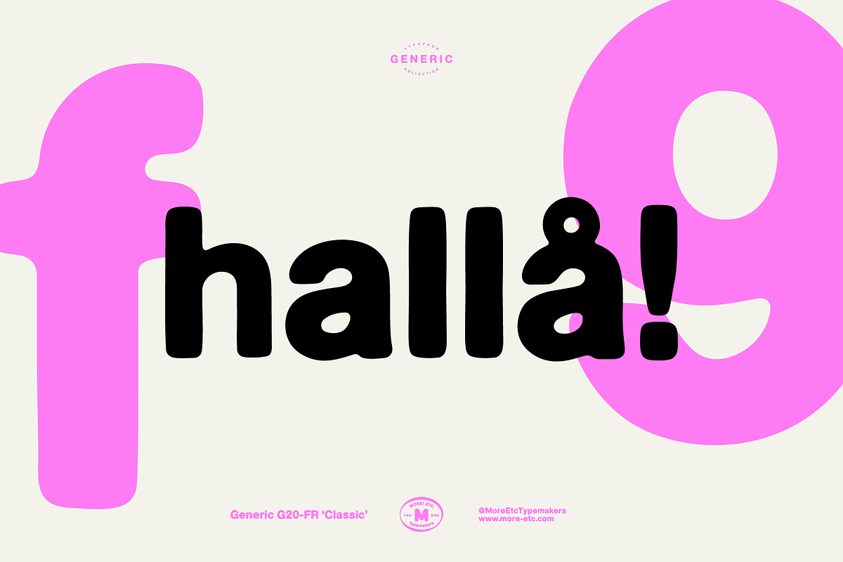 Generic G20-FR 'Classic', a Sans Serif Font by More Etc. Studios (Photo 4 of 8)