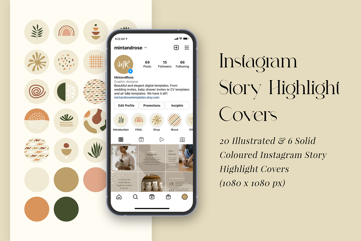 26 Instagram Highlight Cover Icons, a Social Media Template by RWstudio (Photo 1 of 4)
