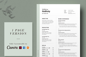 Clean Resume Template, CV Template