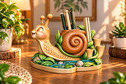 Snail Pen Holder 3D Print STL, an Animal 3D Model by Creative Art (Thumbnail 2 of 3)