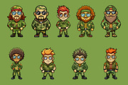 Army Mascot Illustration Pack, an Illustration by Riswan Ratta (Thumbnail 2 of 3)
