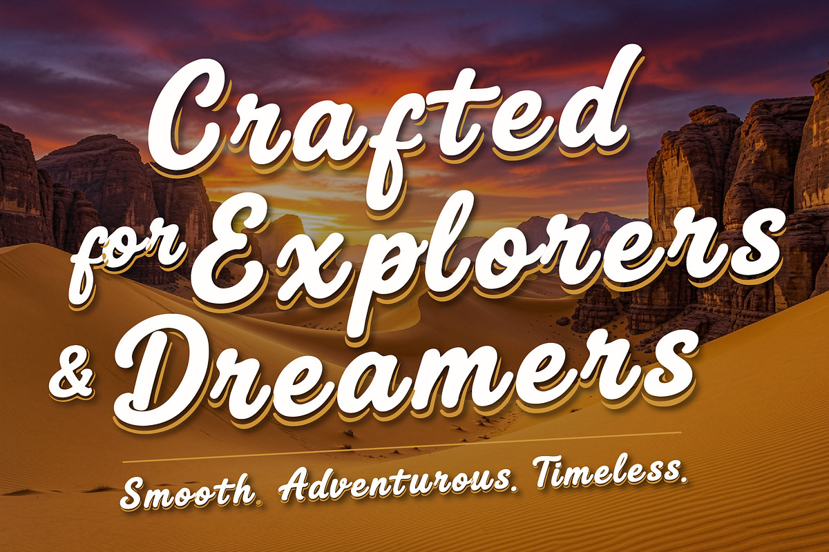 SunnyPath - Wander Freely Typeface, a Script Font by HypeWorksCo (Photo 3 of 7)