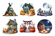 Halloween Landscape Collection Clipa, an Illustration by Daily.Designs (Thumbnail 5 of 5)