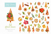 Christmas Rustic, a Decorative Illustration by Ekaterina Mikheeva (Thumbnail 4 of 8)