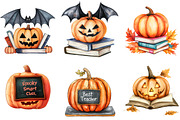 Fall Halloween Book Pumpkin Teache, an Illustration by DreamArtGraphic (Thumbnail 3 of 5)