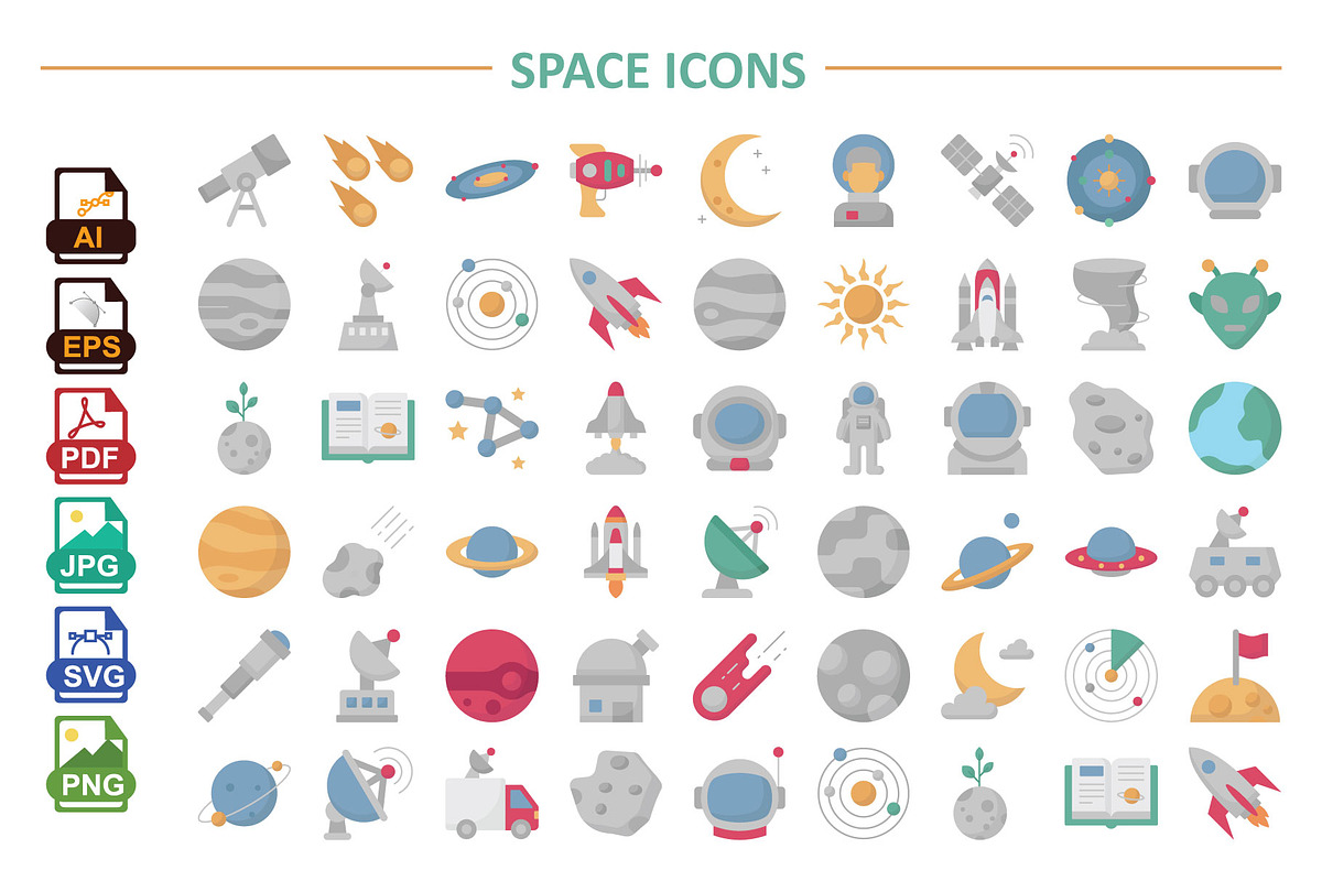 Space Icons Pack – Minimal & Modern, an Icon by Vector Portal (Photo 1 of 5)