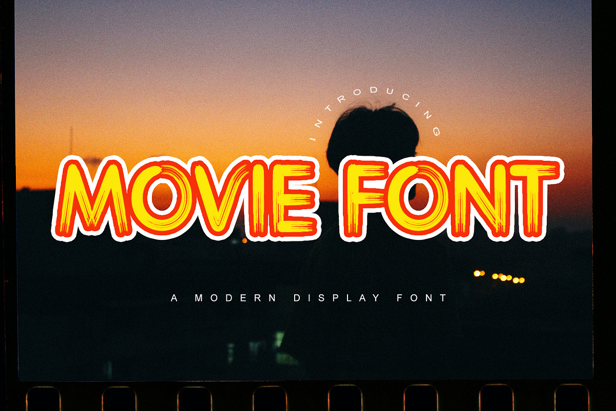 Movie Font – Dynamic Brush Typeface, a Script Font by Bercreative (Photo 1 of 3)