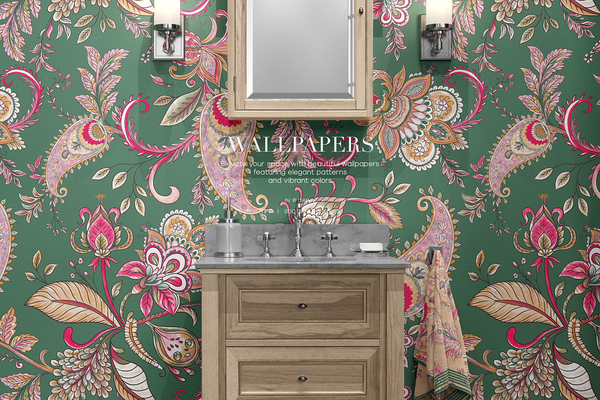 Chandira Paisley | Hand Drawn Prints, a Pattern Graphic by LEAFure (Photo 6 of 10)