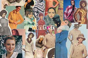 Retro Collage Pack 300 Elements