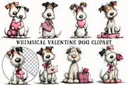 Whimsical Valentine Dog Clipart, an Illustration by OK Design (Thumbnail 2 of 6)