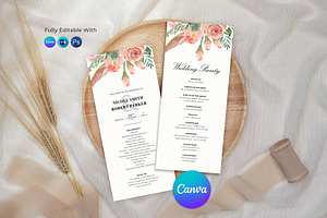 Wedding Program Template Canva