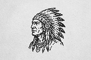 Vintage Indian Chief Illustration, a Person Illustration by lettett (Thumbnail 3 of 3)