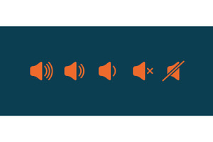 Sound volume flat icon, an Object Illustration by Vector Creator