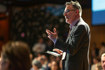Speaker addressing audience at business conference, an Abstract Photo by Natalia Klenova's Shop